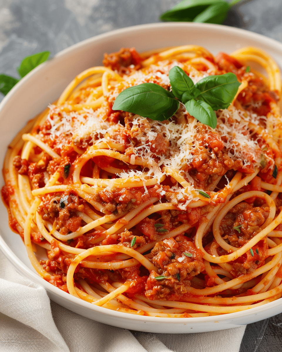School Cafeteria Spaghetti