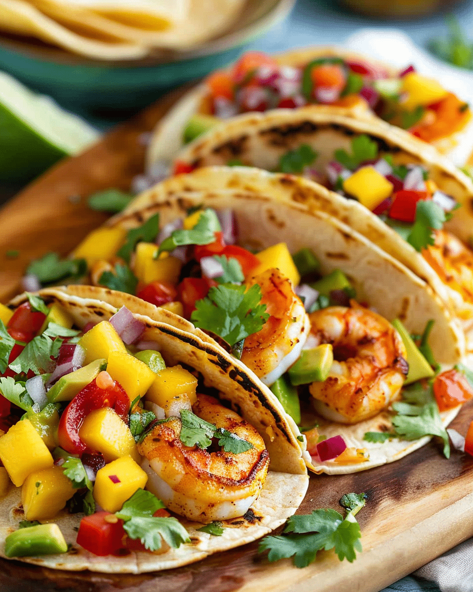 Shrimp Tacos with Mango Salsa