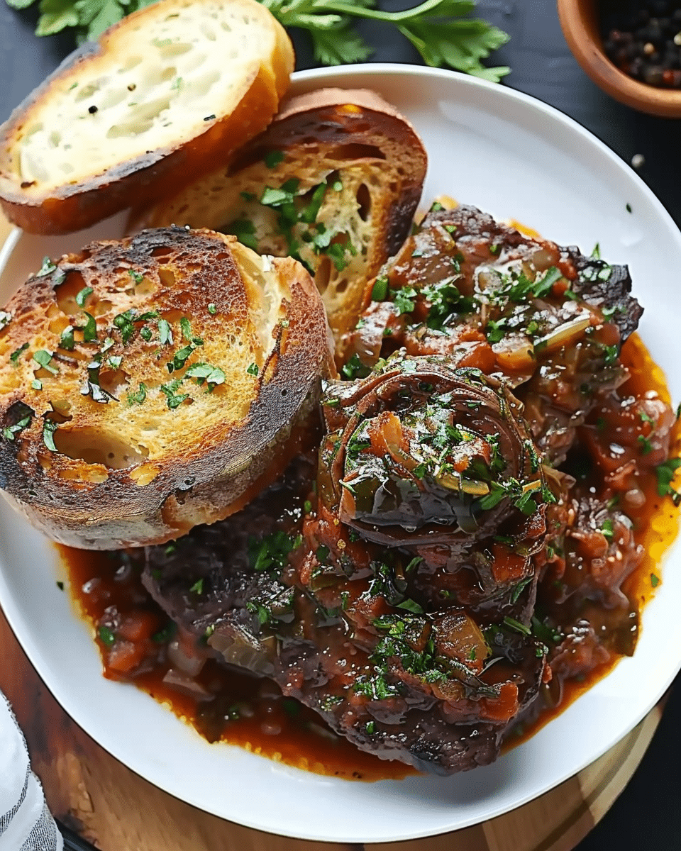 Simple Ossobuco with Roasted Bread