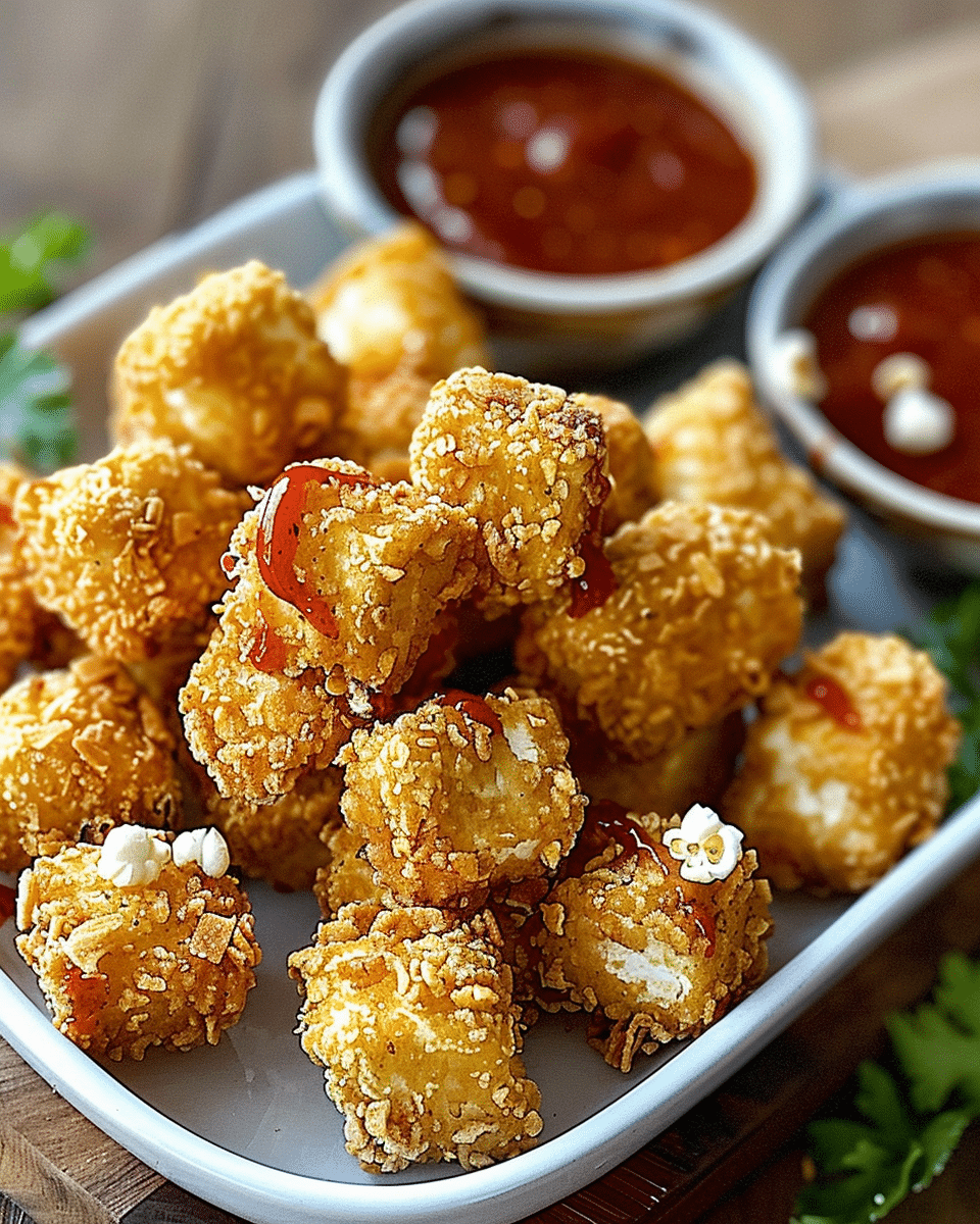 Spicy Popcorn Tofu Nuggets
