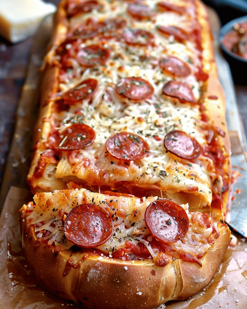 Stuffed Pepperoni Pizza Bread