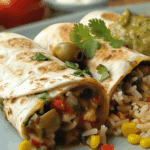 Vegetarian Chili Verde Burritos