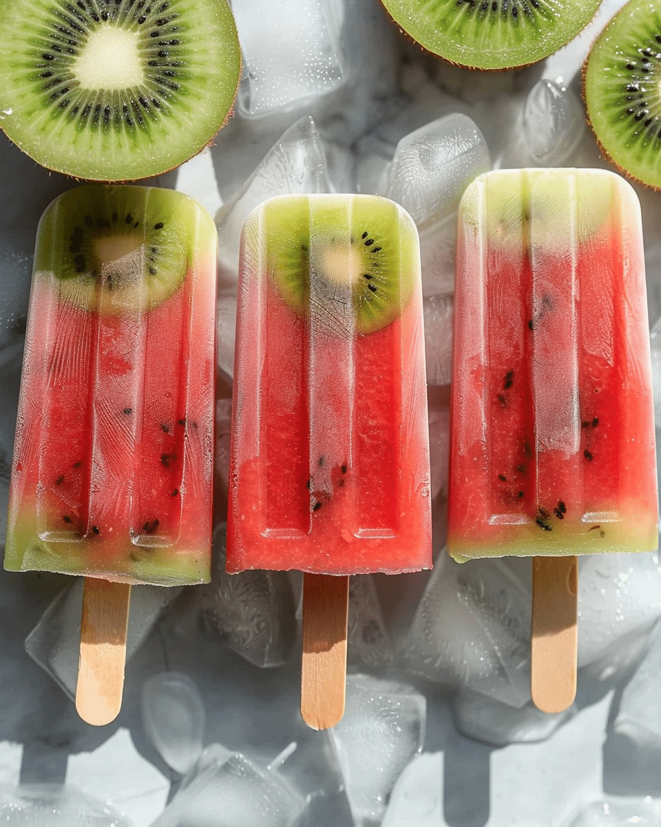 Watermelon Kiwi Popsicles