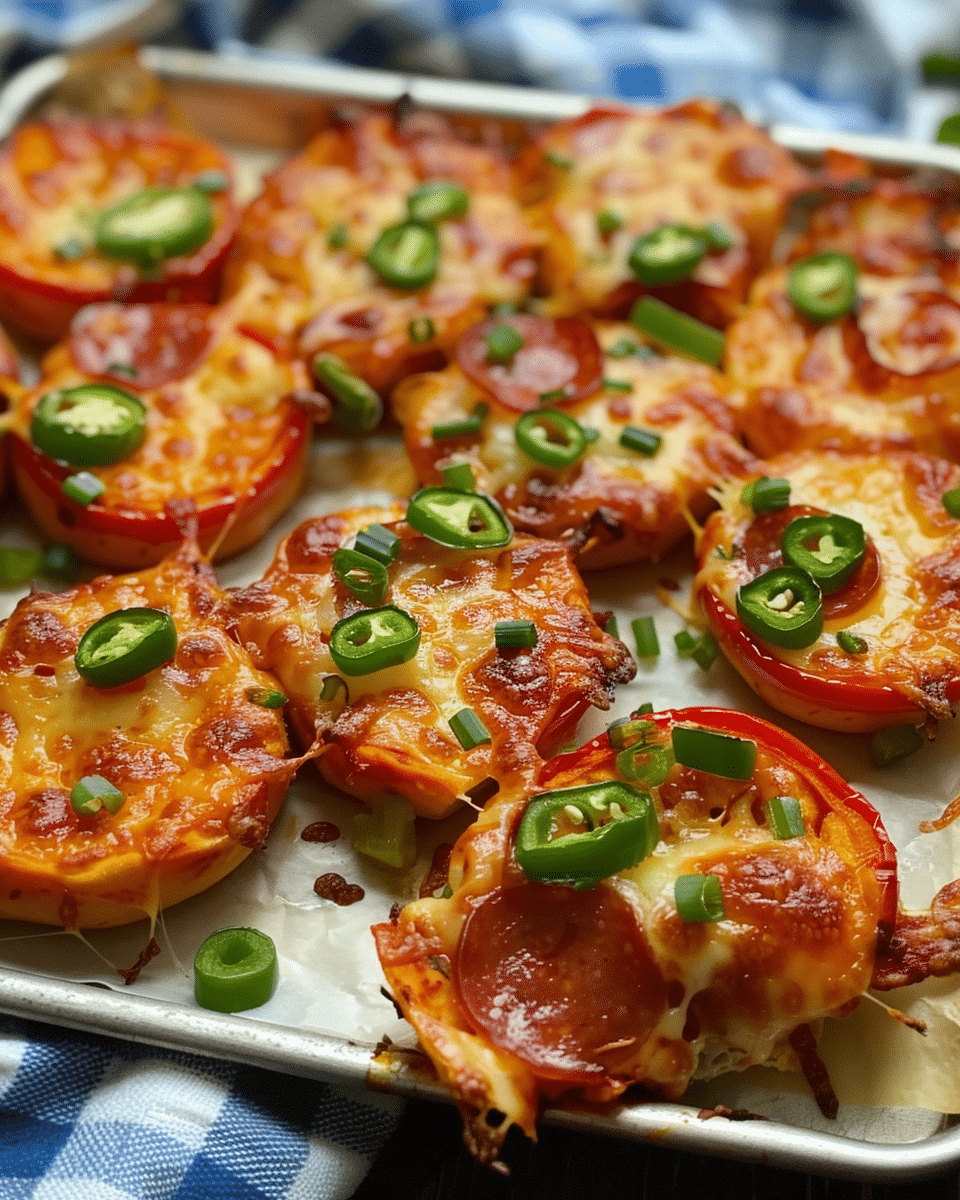 4-Ingredient Pepper Pizza Bites