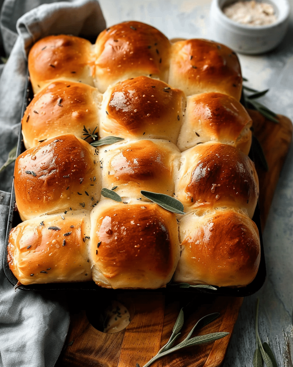 Brown Butter Sage Dinner Rolls