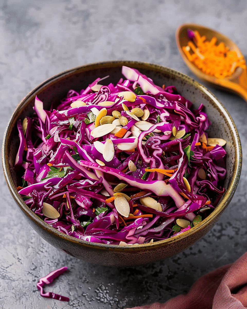 10-Minute Red Cabbage Salad Recipe