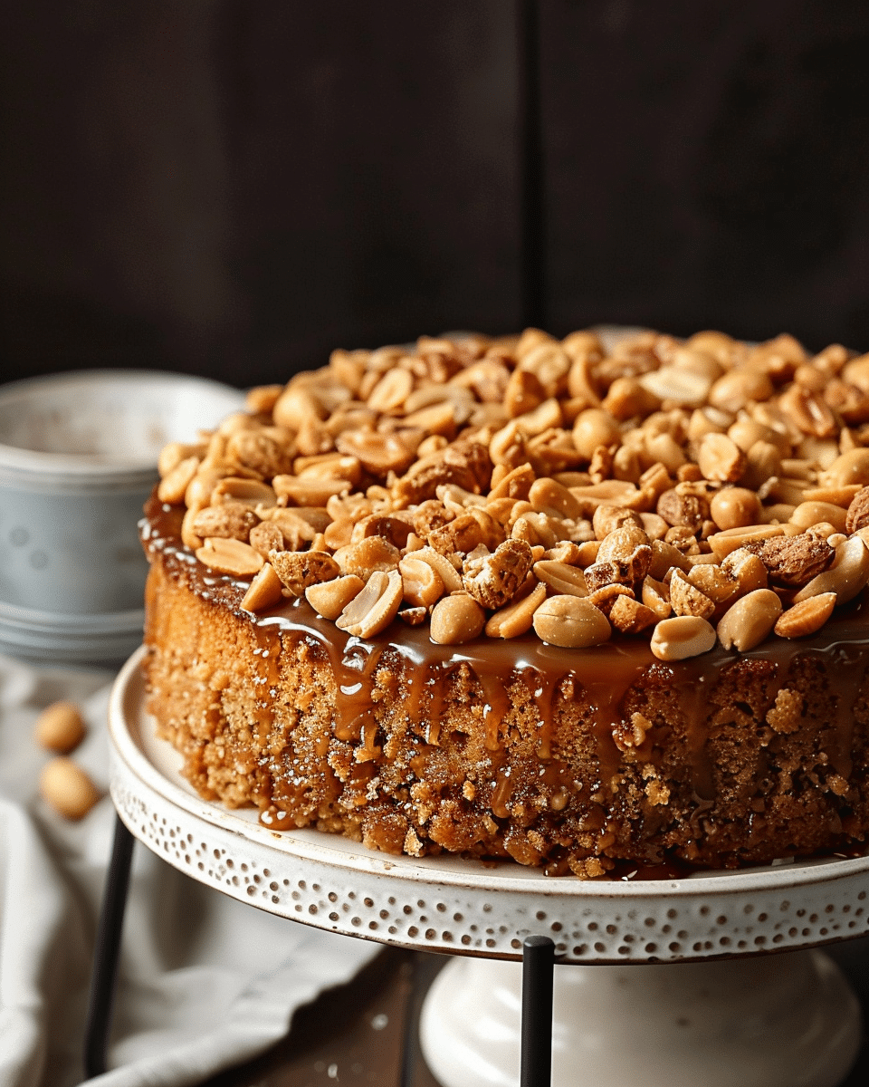 Caramelized Peanut Coffee Cake