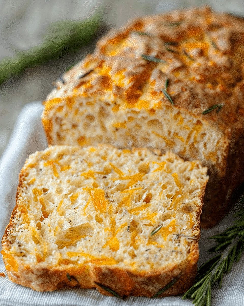 Cheddar Rosemary and Applesauce Bread