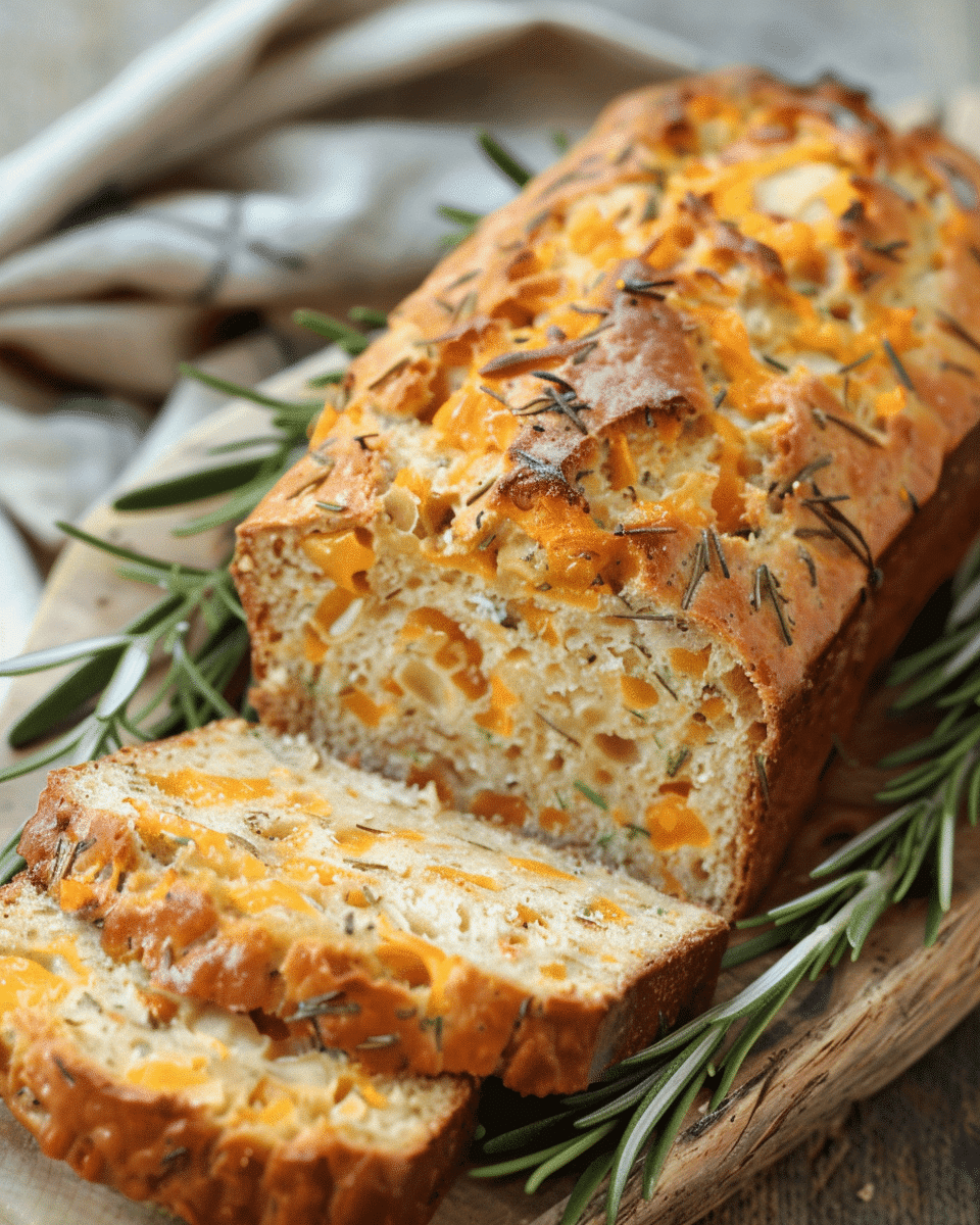 Cheddar Rosemary and Applesauce Bread