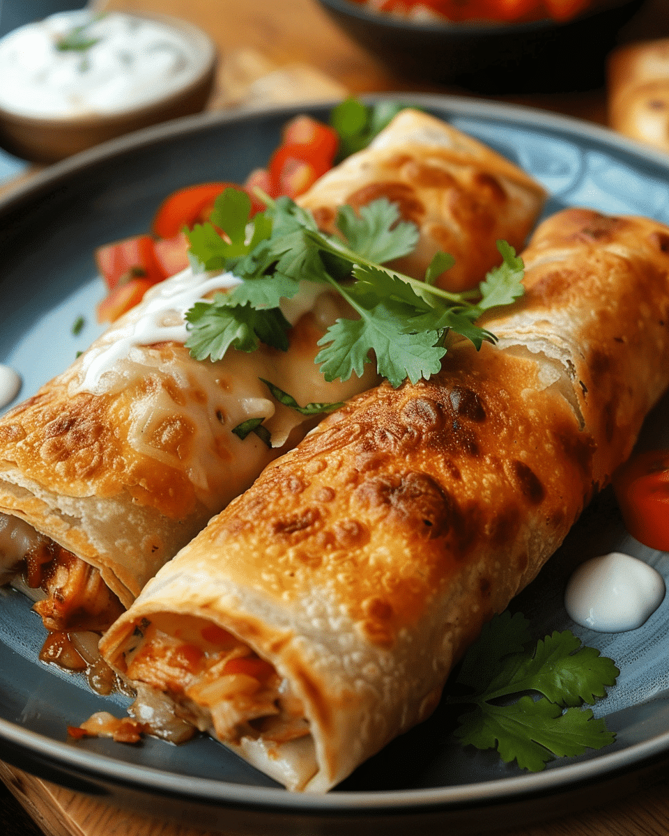 Easy Chicken Chimichangas