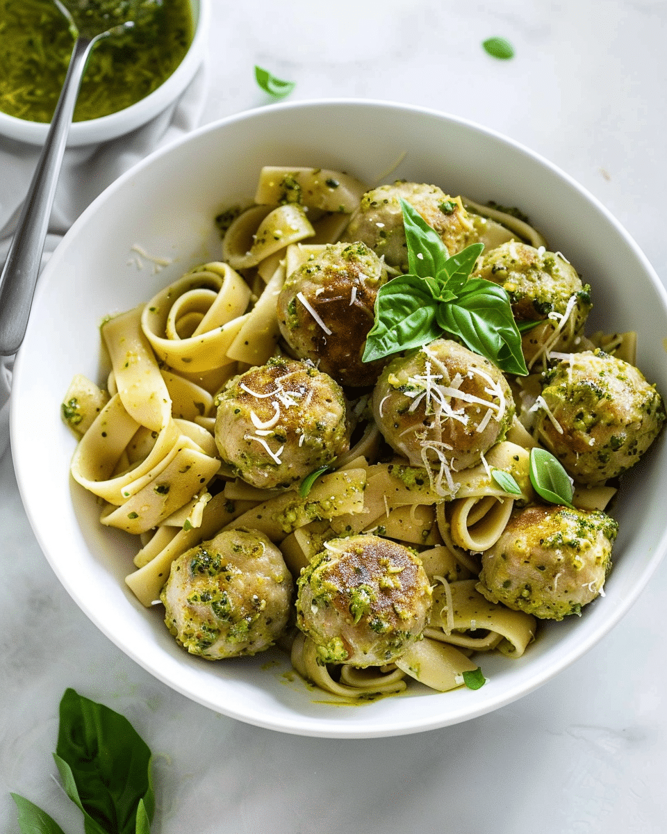 Chicken Pesto Meatballs