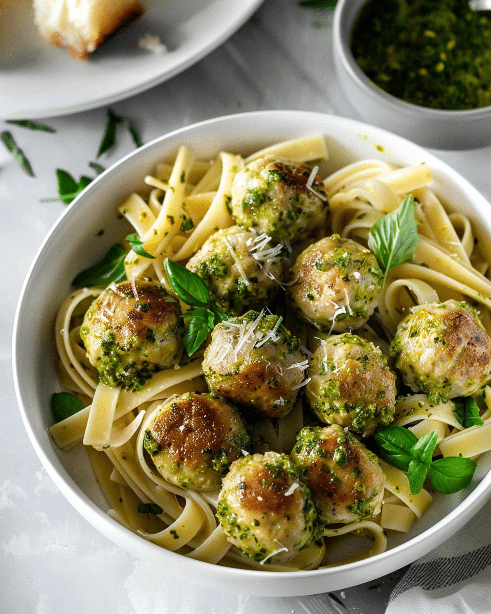 Chicken Pesto Meatballs