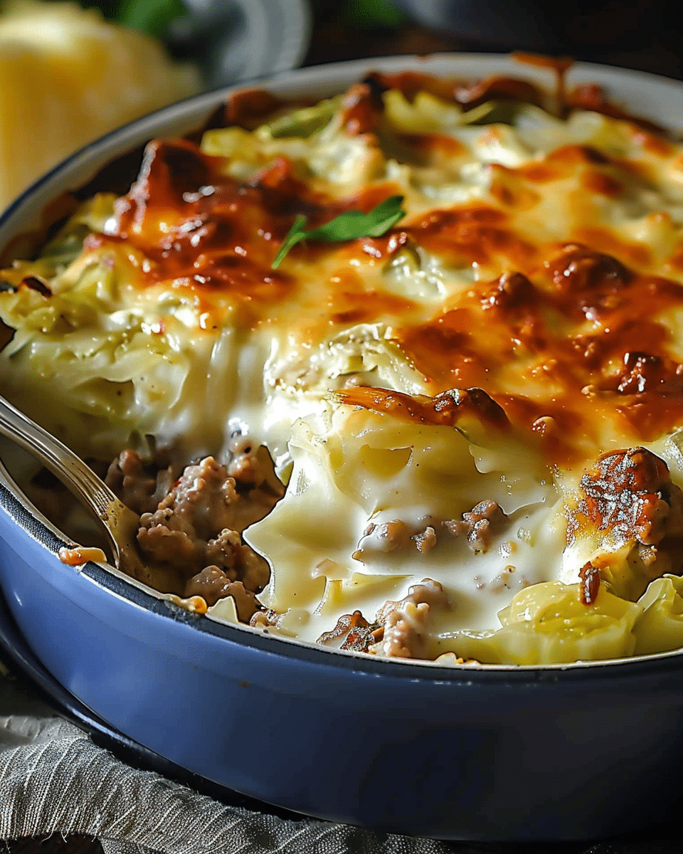 Creamed Cabbage Ground Beef Casserole