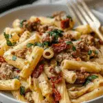 Creamy Italian Sausage Sun Dried Tomato Pasta