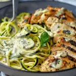 Creamy Zucchini Noodle Chicken Alfredo Recipe