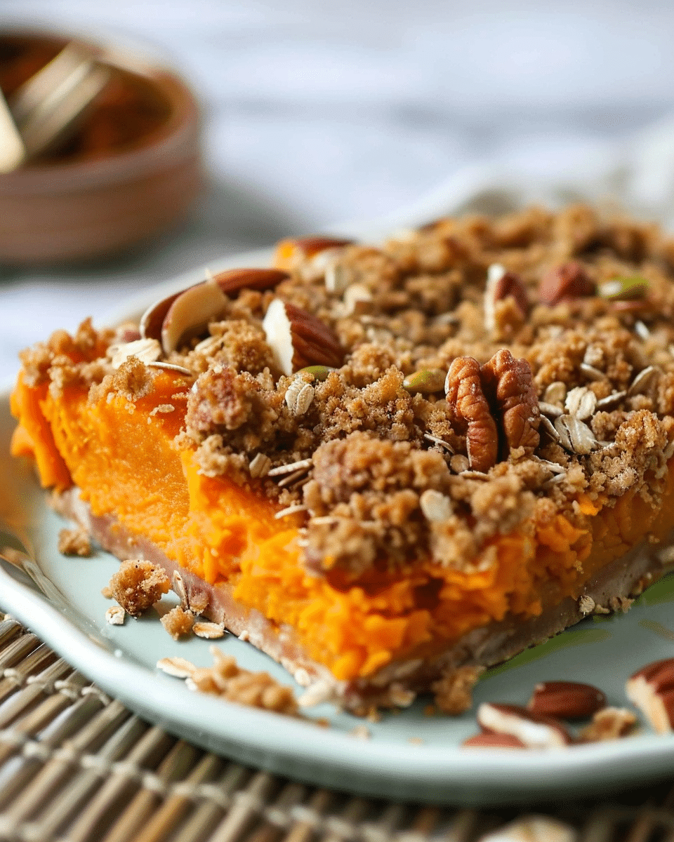 Easy Vegan Sweet Potato Casserole with Oat Crumble