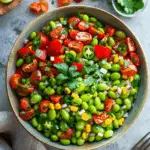 Edamame Salad with Cilantro Lime Dressing