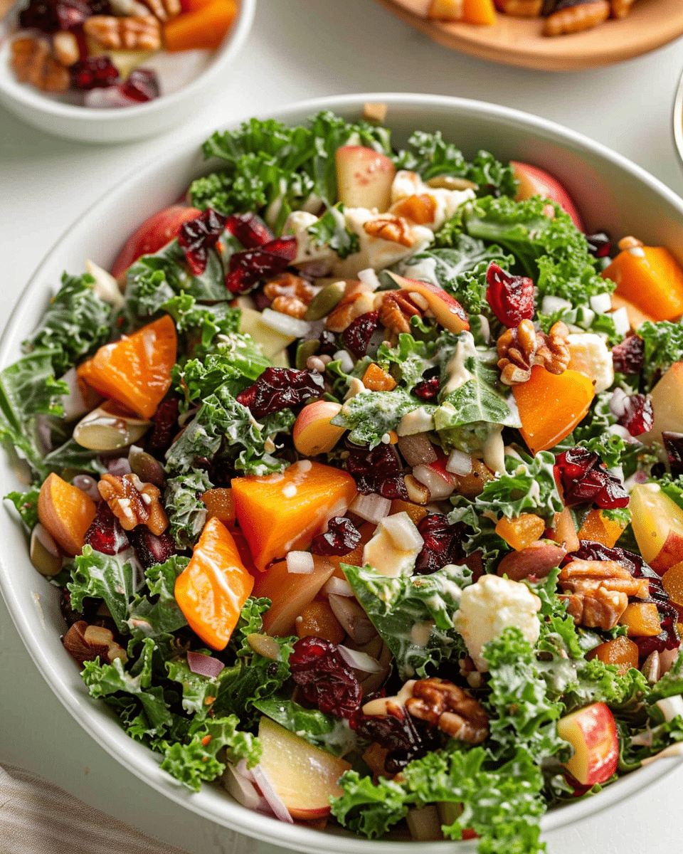 Fall Harvest Salad with Maple Tahini Dressing