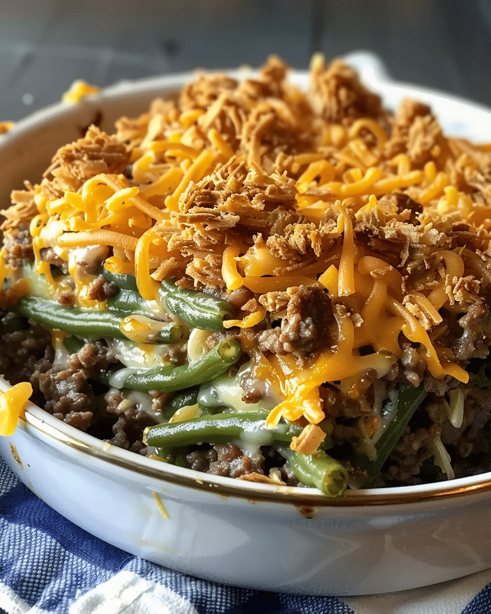Hamburger Green Bean Casserole Recipe