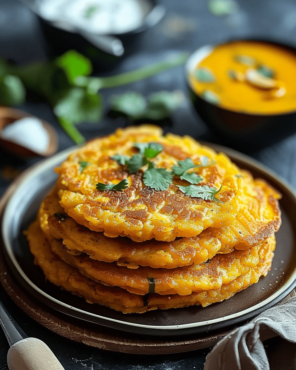 Masoor Dal Chilla (Savory Red Lentil Pancakes)
