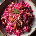 Pink Beet Couscous with Pecans