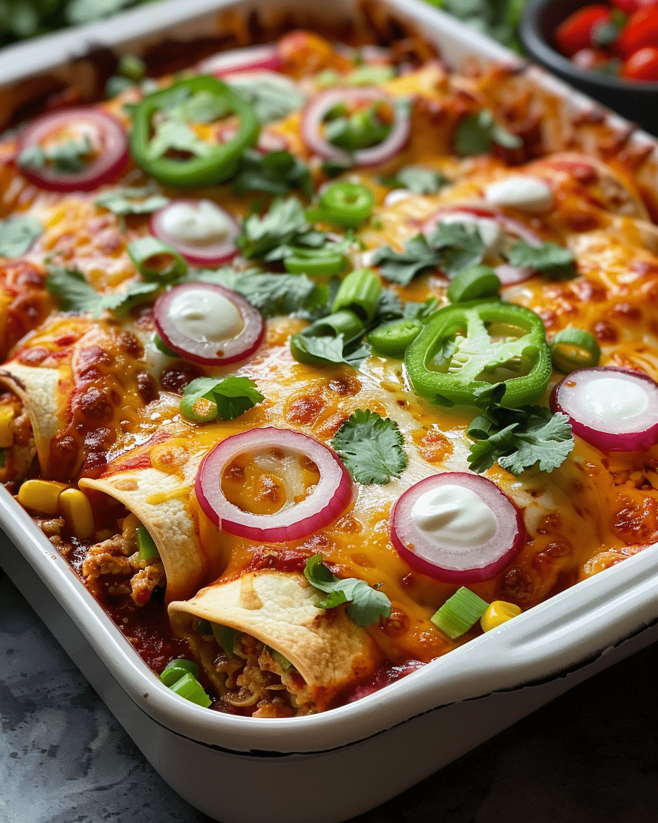 Pizza Enchiladas – Combining the Comfort of Pizza with the Format of Enchiladas
