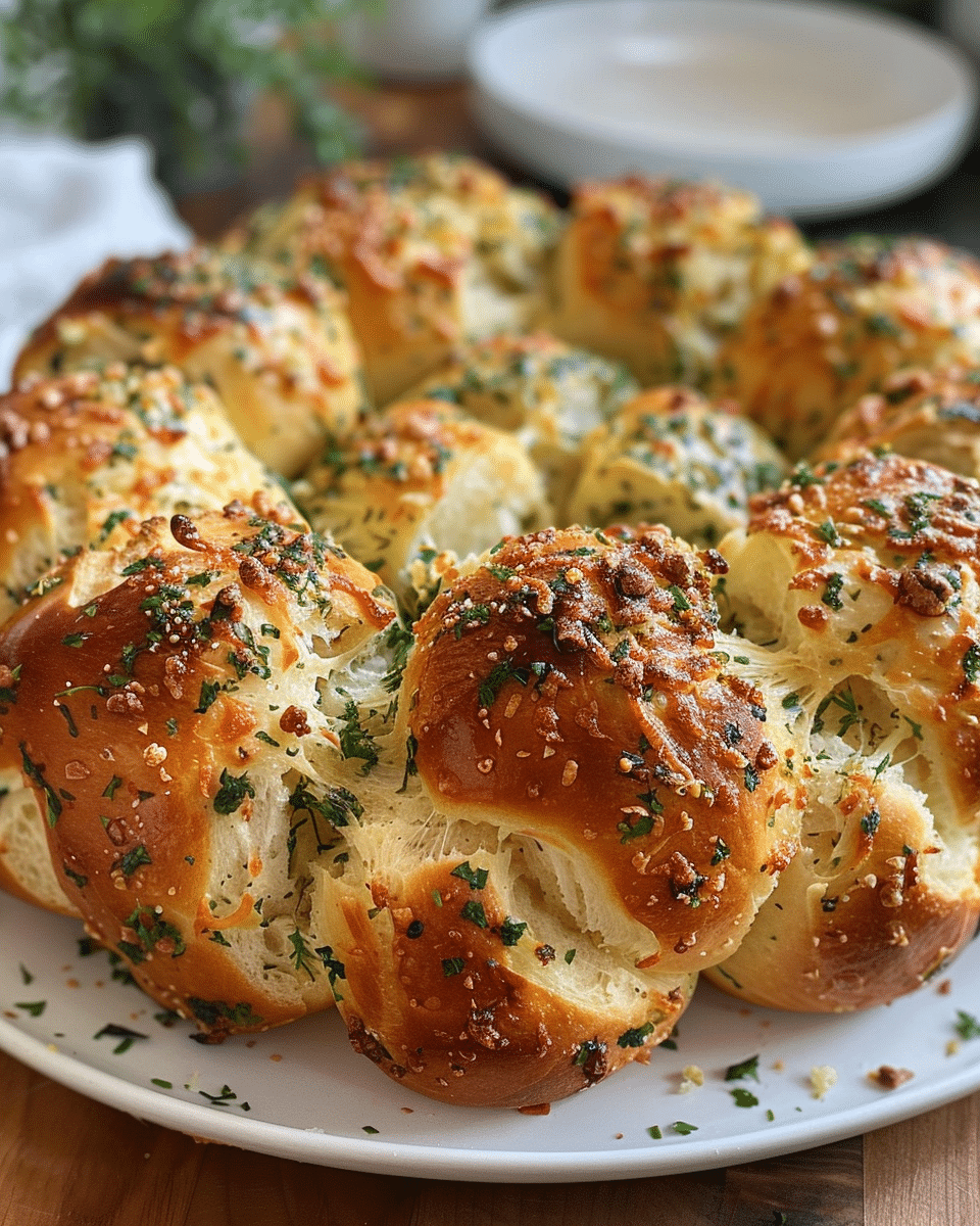Pull Apart Garlic Bread Wreath
