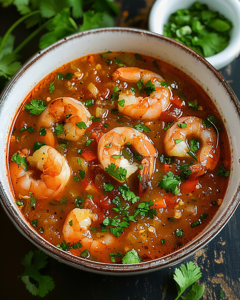 Quick and Spicy Shrimp Soup