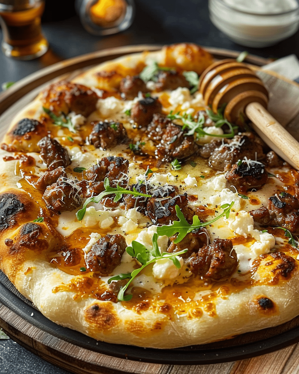 Sausage Ricotta Honey Hot Pizza in 5 Easy Steps for the Ultimate Sweet-Heat Slice