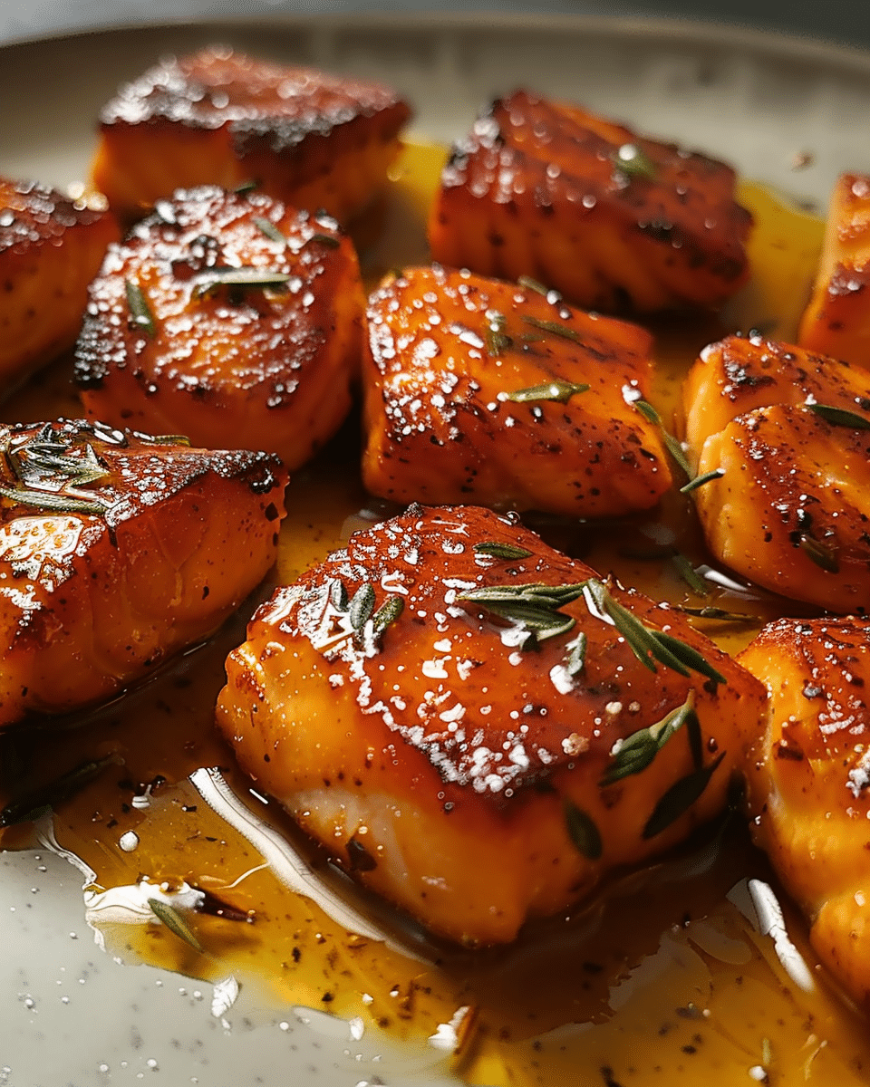 Smoky Maple Glazed Salmon Bites Recipe