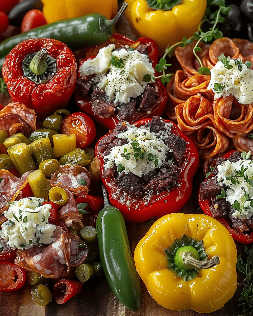Stuffed Charcuterie Board Peppers
