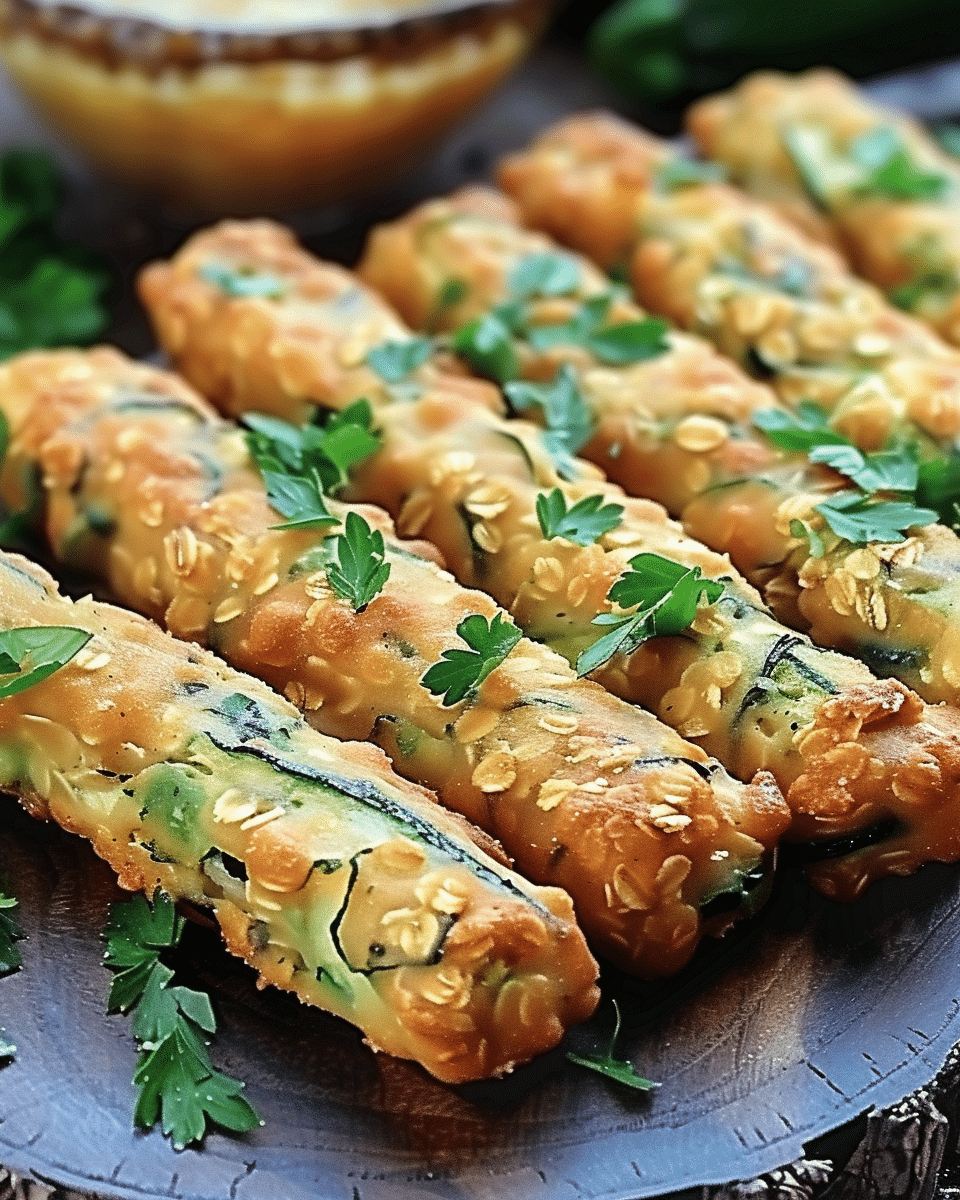 Vegan Zucchini and Oatmeal Sticks