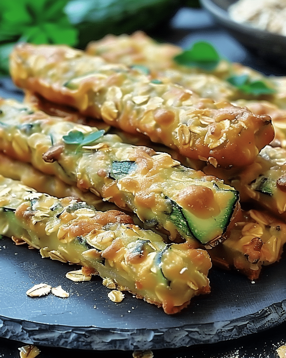 Vegan Zucchini and Oatmeal Sticks