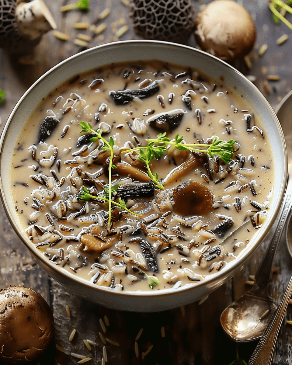 Wild Rice and Morel Mushroom Soup