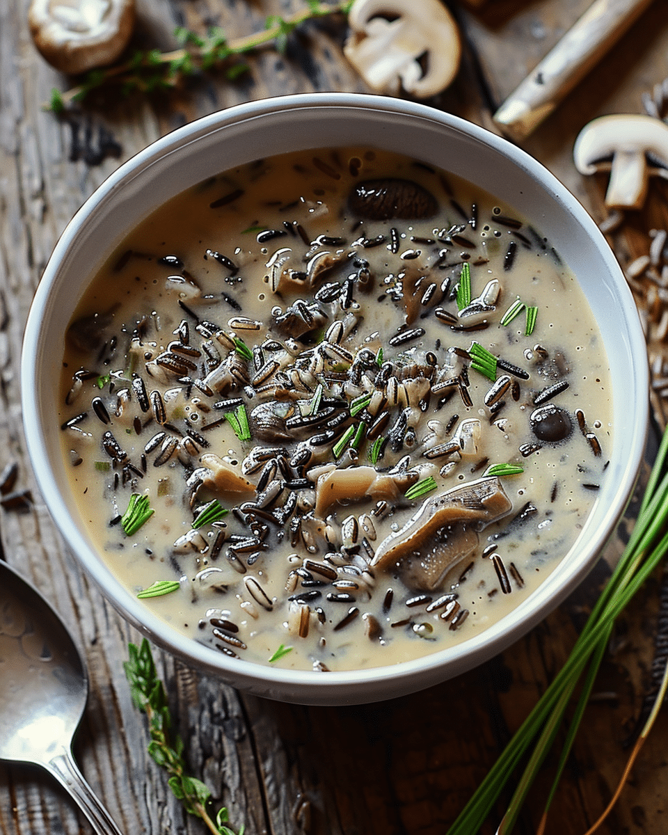 Wild Rice and Morel Mushroom Soup