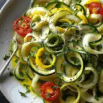 Zucchini Ribbon Salad with Lemon Tahini Dressing