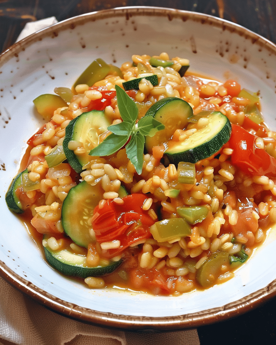 Barley with Zucchini & Tomatoes