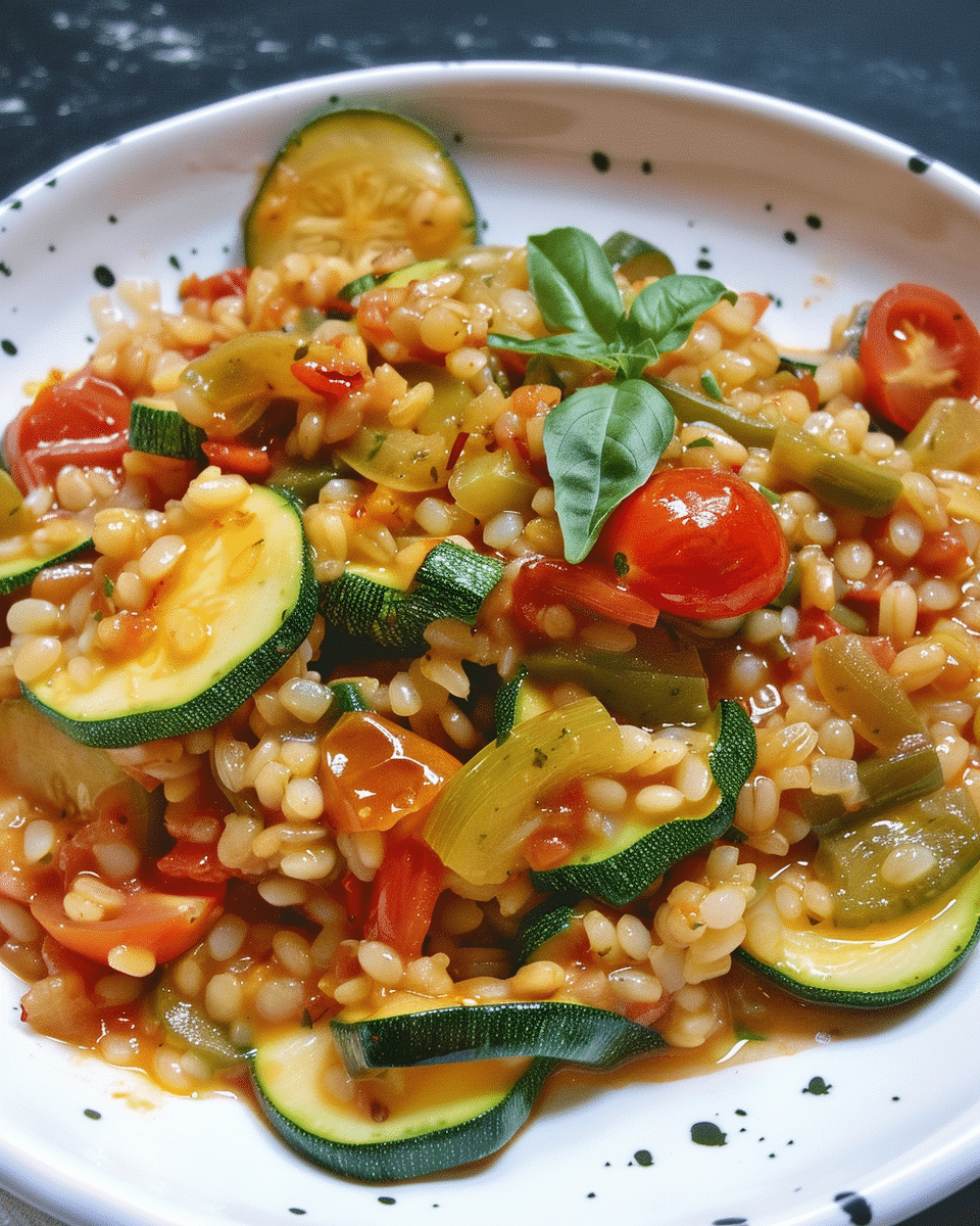 Barley with Zucchini & Tomatoes