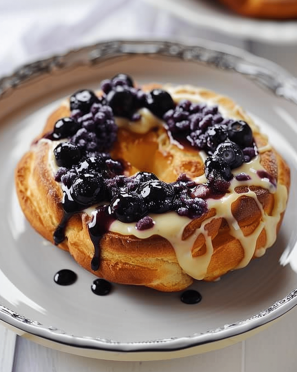 Blueberry Custard Brioche Buns
