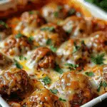 Cheesy Meatballs Casserole