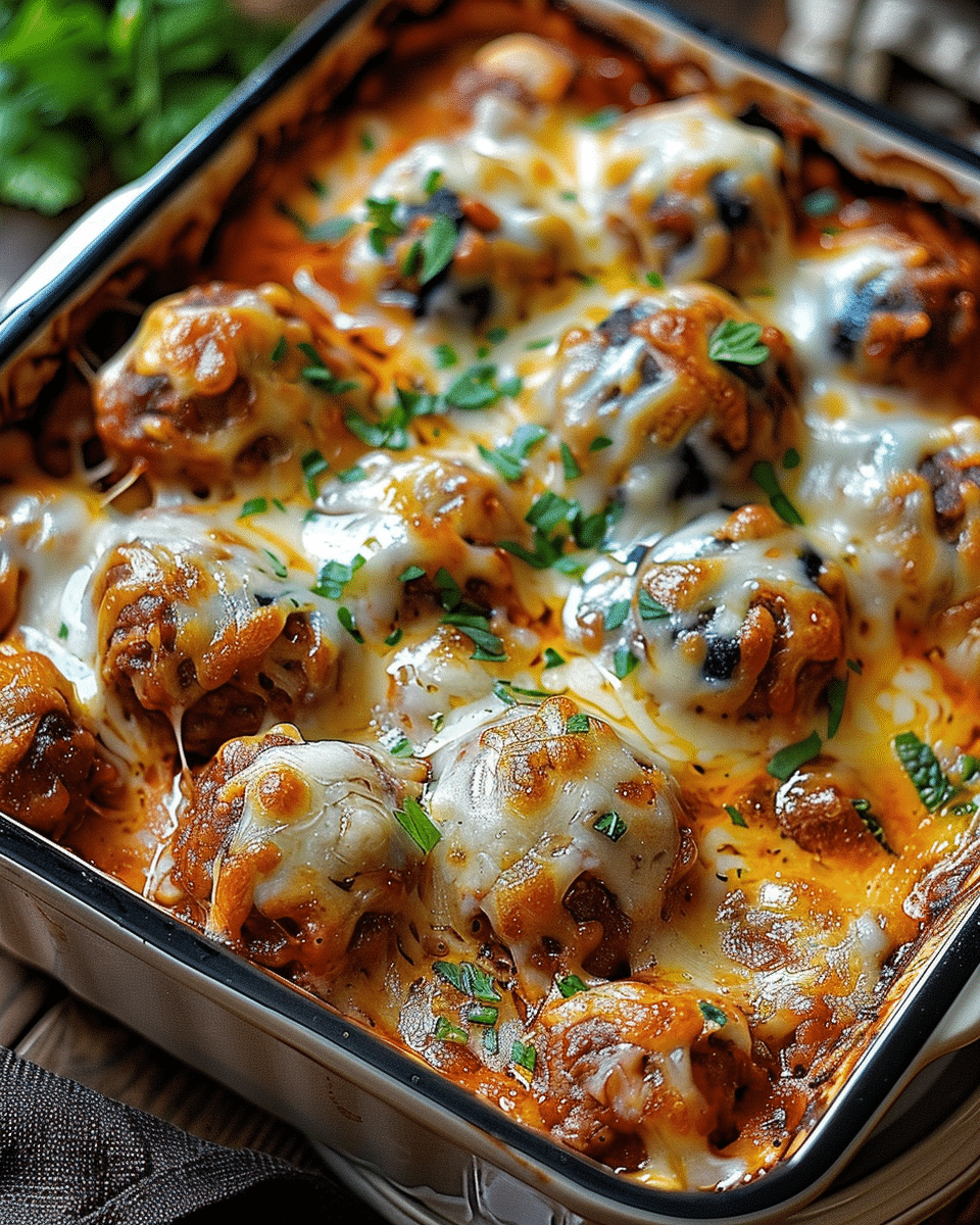 Cheesy Meatballs Casserole