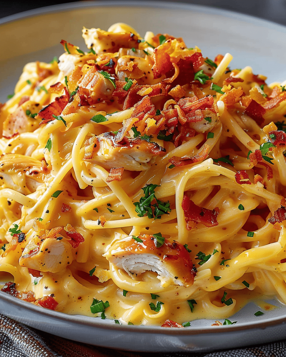 Cheesy Chicken Spaghetti