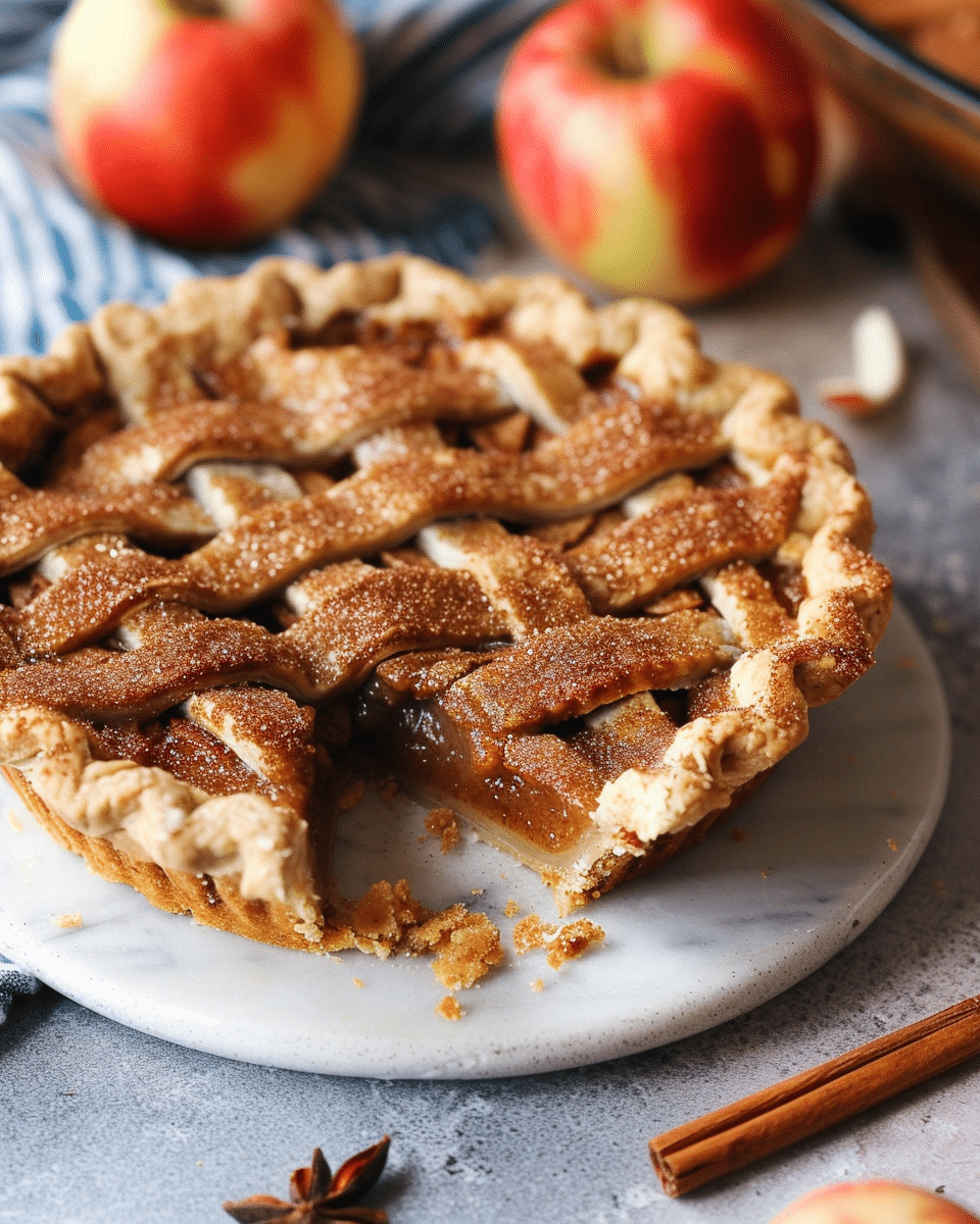Cinnamon Sugar Apple Butter Pie