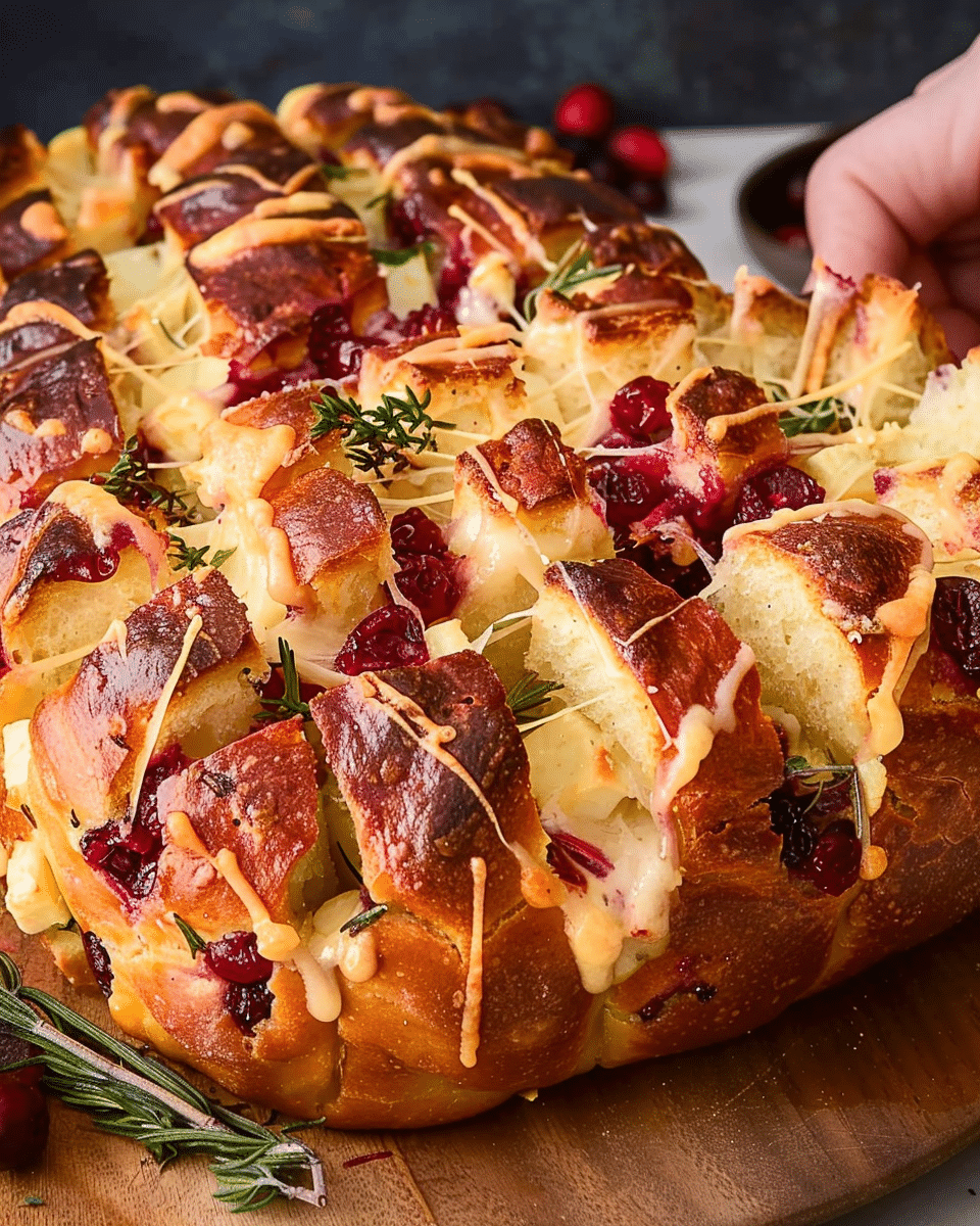 Cranberry Brie Pull-Apart Bread