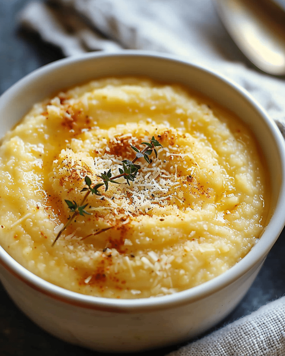 Creamy Italian Polenta With Parmesan