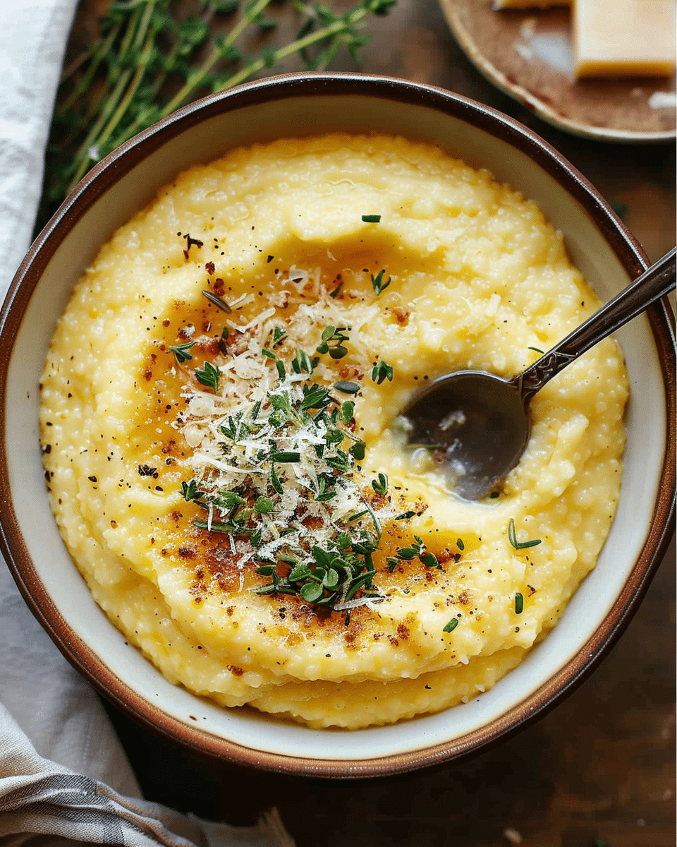 Creamy Italian Polenta With Parmesan