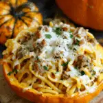 Creamy Pumpkin Sausage Pasta, Stuffed Pumpkins