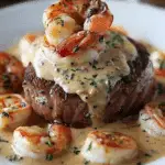 Filet Mignon with Shrimp and Lobster Cream Sauce
