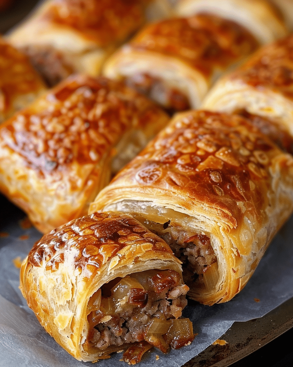 French Onion Sausage Rolls