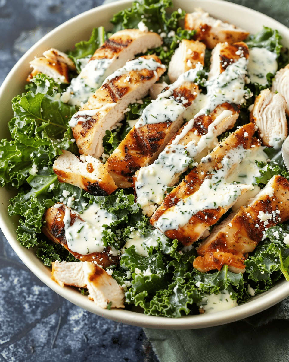 Asiago Buttermilk Chicken Kale Salad